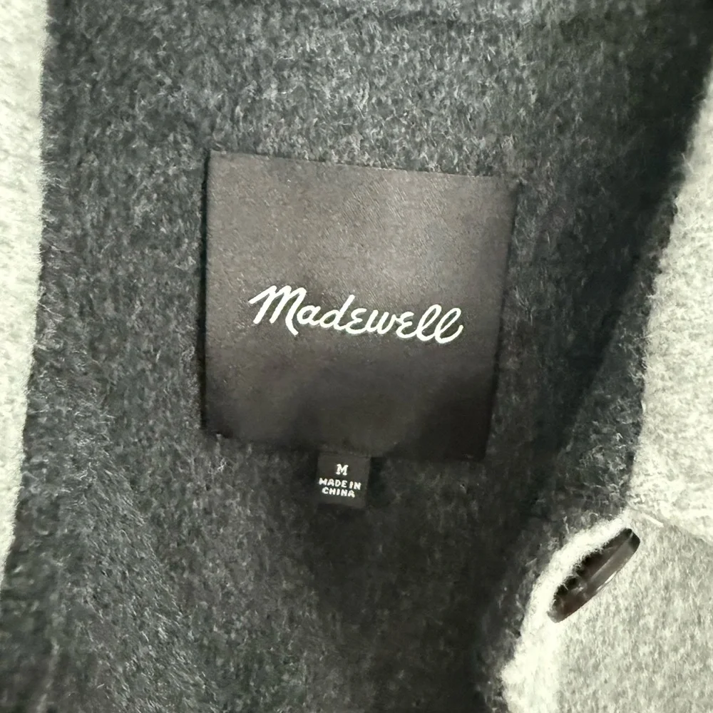 MADEWELL NEW Wool Blend double face long shirt, jacket